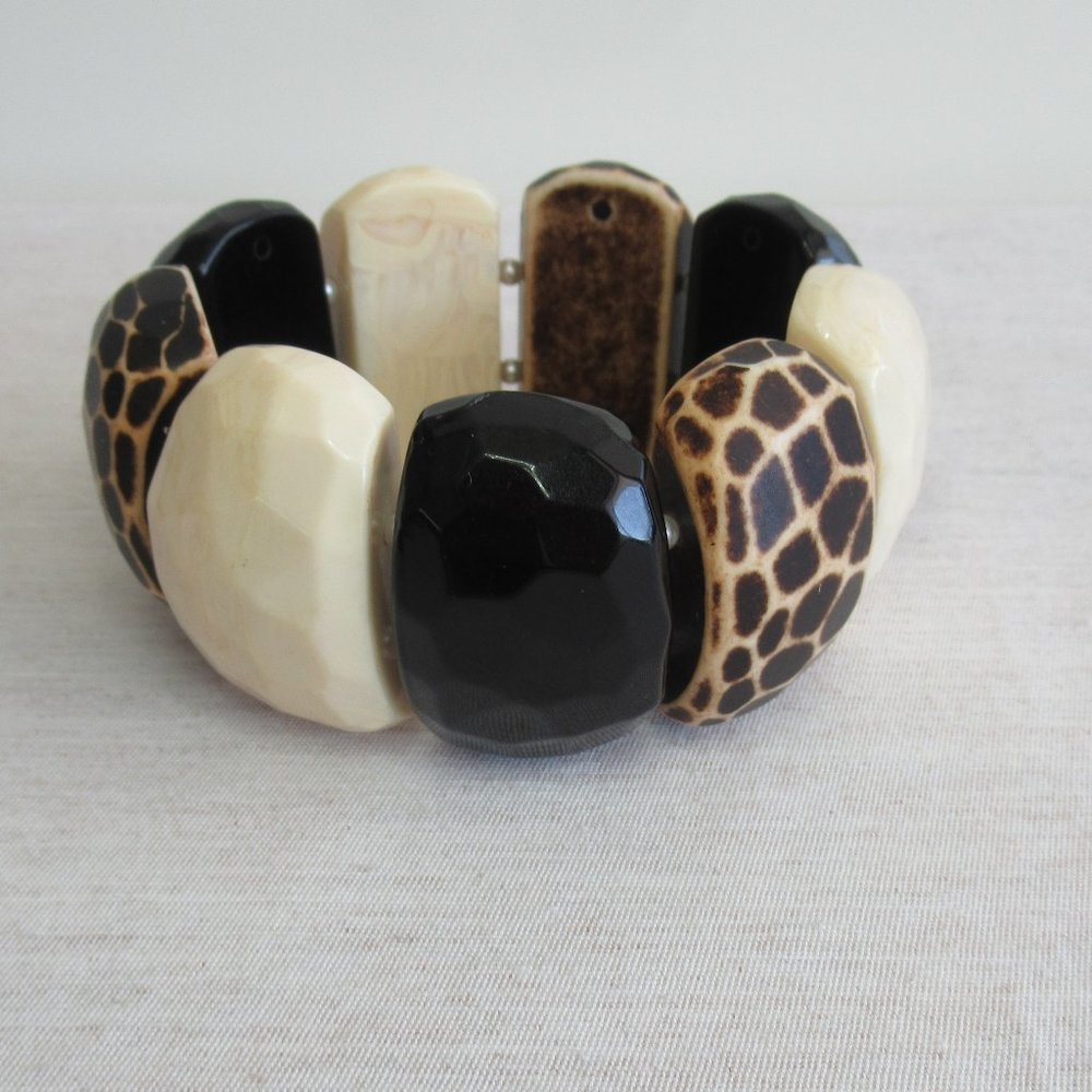QVC Joan Rivers Wild Game Chunky Stretch Bracelet Size XL, $99